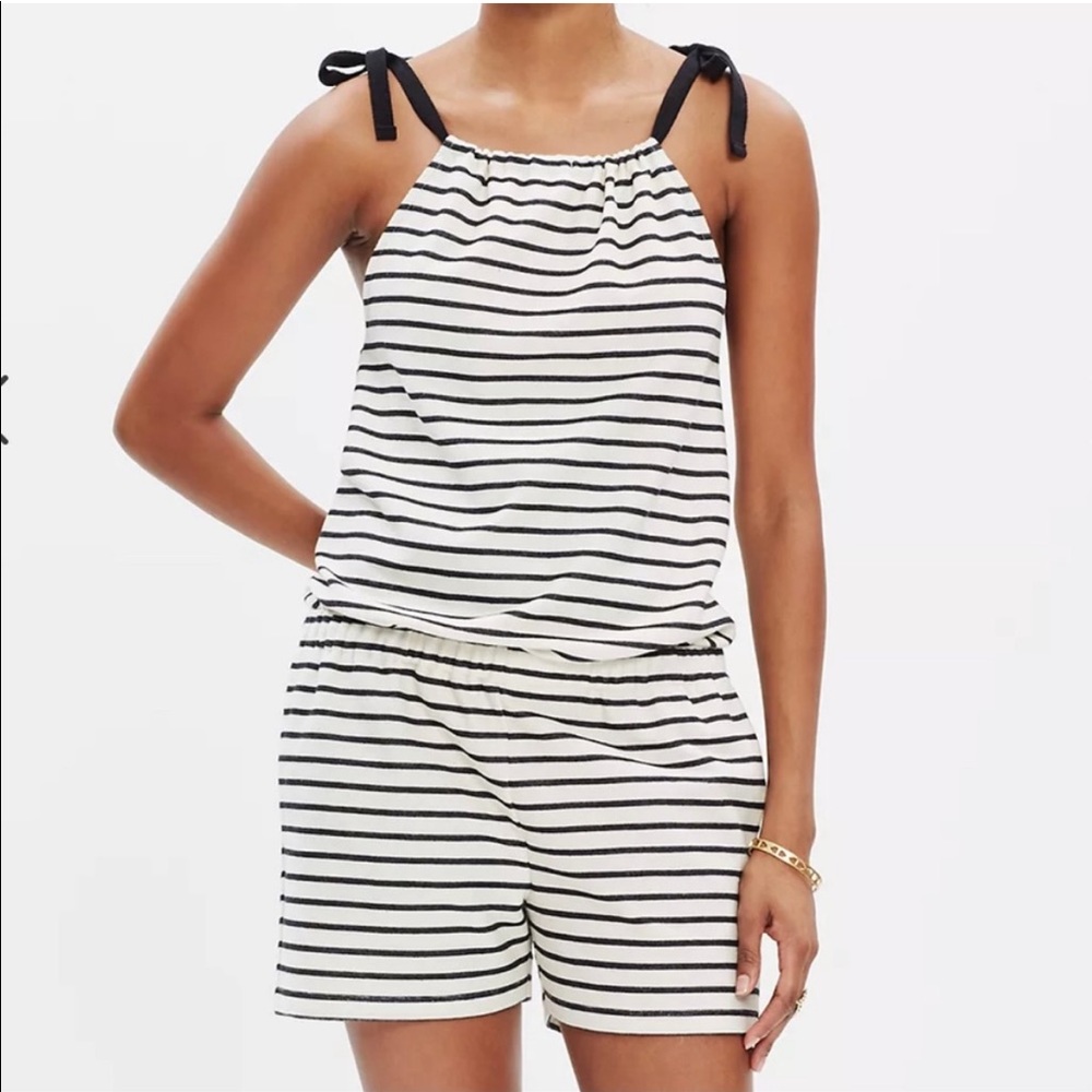 Madewell • Black & White • Stripe • Romper